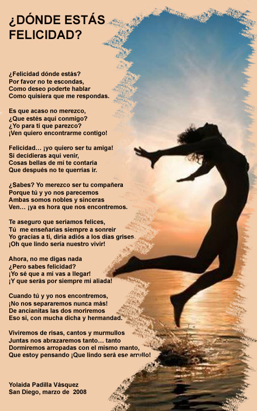 FELICIDAD DONDE ESTAS