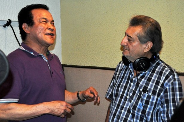 Alfredo Gutiérrez y Jorge Oñate en grabación 2.-