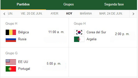 MUNDIAL BRASIL 22-06-2014