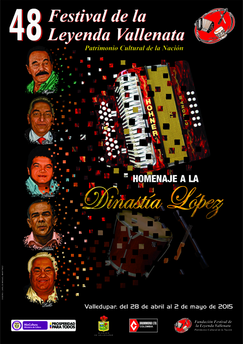 Afiche promocional del 48 Festival de la Leyenda Vallenata