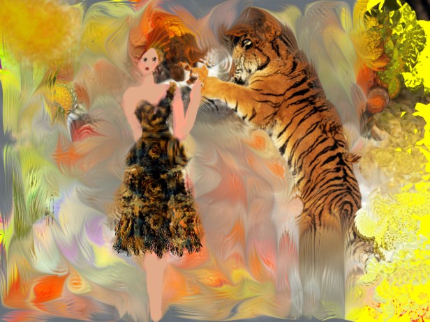 "La Danza del Tigre" Poesia Visual, autora: Alitas Allie