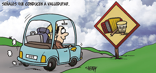 Caricatura de Safady (Señales que conducen a Valledupar)