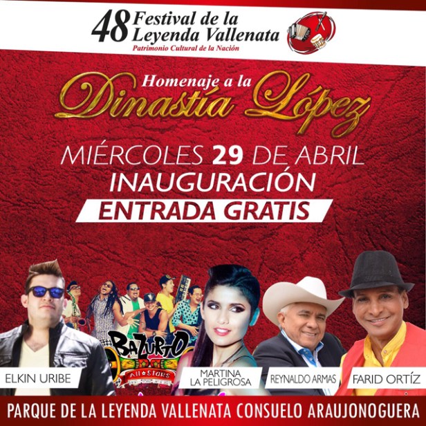 Espectáculo musical de la Inauguración del 48 Festival de la Leyenda Vallenata