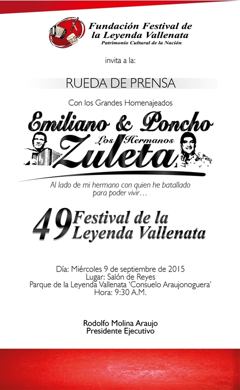 Invitación Rueda de Prensa Fundación FLV