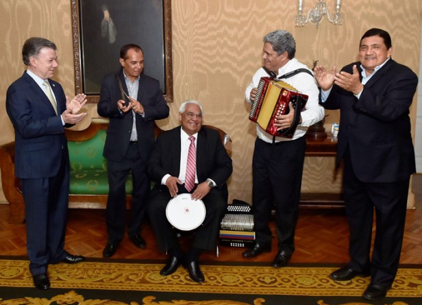 Visita delegación vallenata a la Casa de Nariño. Foto Juan Pablo Bello