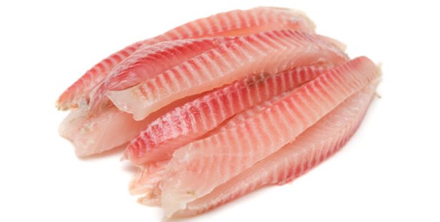 Fish fillet. Image series of different food on white background