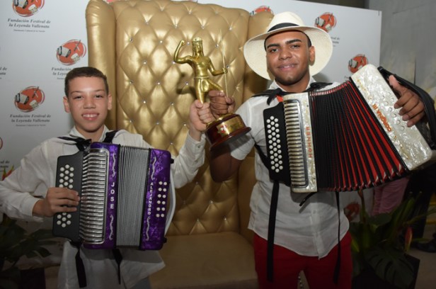 Ganadores de los concursos de acordeón infantil y juvenil 50 Festival Vallenato