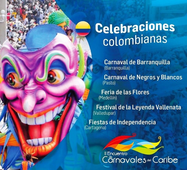 Afiche promocional Encuentro de celebraciones colombianas