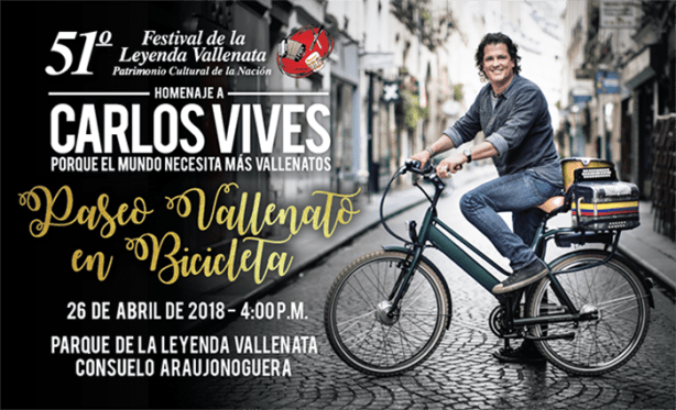 Paseo vallenato en bicicleta