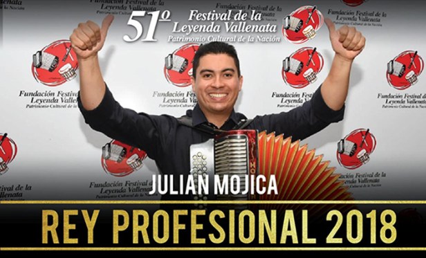 Julián Mojica, Rey Vallenato 2018